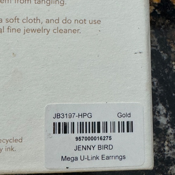 Jenny Bird Gold tone U-Link Earring - Picture 6 of 6